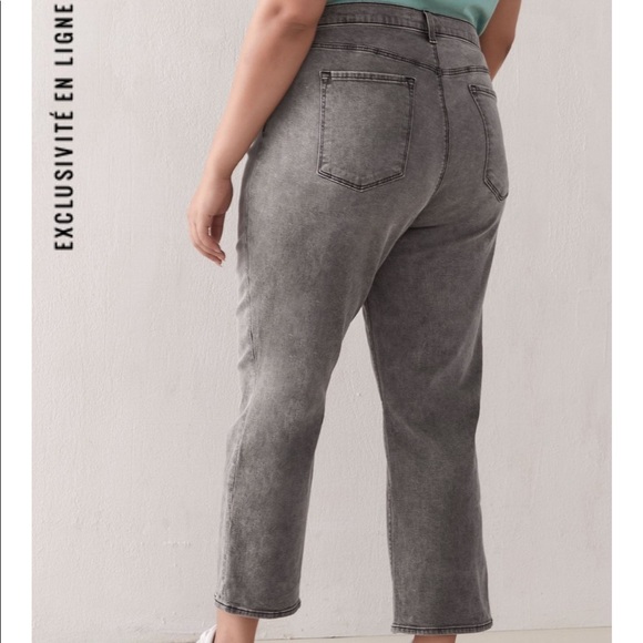 J Brand Women Gray Ruby High-Rise Slim Cigarette Denim Jean Plus Size 22 - Picture 3 of 9